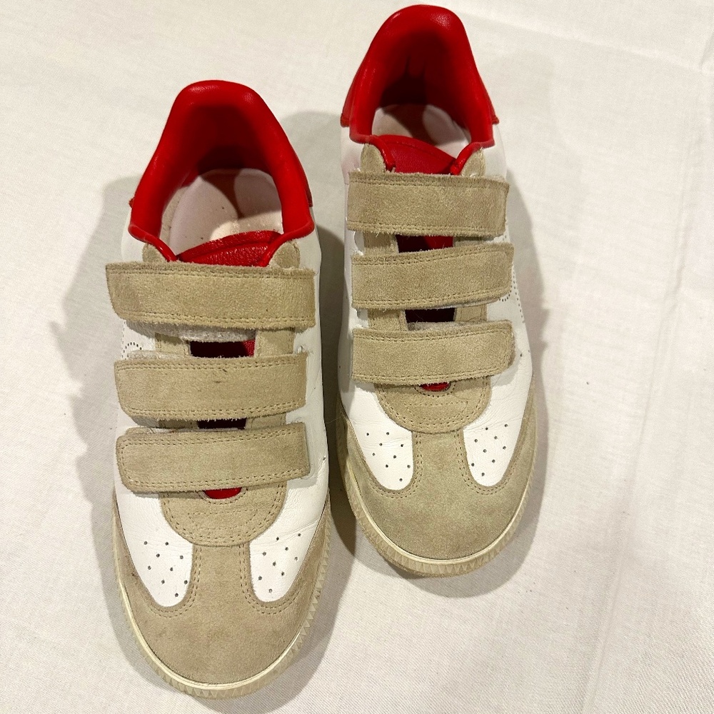 Isabel Marant Low Top Leather & Suede Sneakers